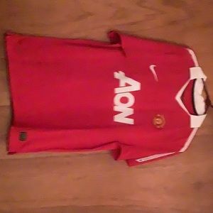 Manchester United original soccer ball jersey.